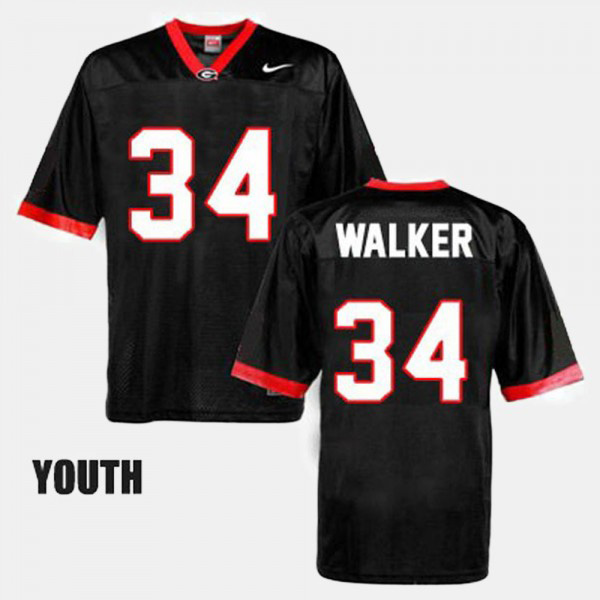 Youth #34 Herschel Walker Georgia Bulldogs College Football Jersey - Black